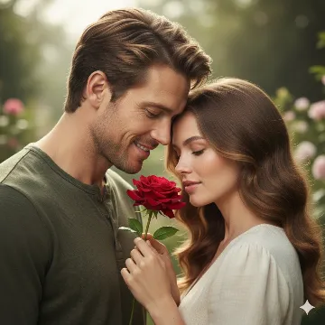 Breath Rose Intimate Happy Day Cinematic 8K Portrait AI generation example for Happy Rose Day - STRICT FACE LOCK: Use only the provided facial reference image with absolute precision do not alter ...