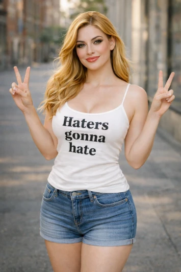 Playful Blonde Street Style Portrait AI Prompt Urban Fashion AI generation example for Fashion Portrait - Prompt:
SUBJECT & POSE: Using the face source image, render a standing, facin...