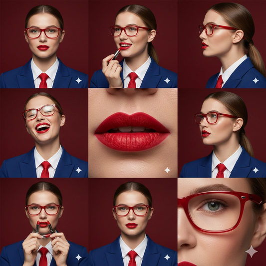 Red Elegance Campaign Editorial Portrait Photorealistic 8K AI generation example for Editorial Portrait - **STRICT FACE LOCK:** Use only the provided facial reference image with absolute...