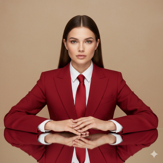 Symmetrical Mirror Editorial Reflection Portrait AI generation example for Reflection Portrait - **STRICT FACE LOCK:** Use only the provided facial reference image with absolute...