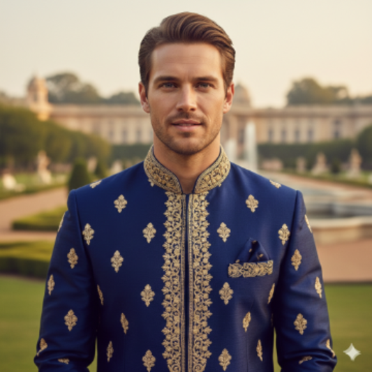 Google Gemini AI Royal Look Boy Traditional Punjabi Photo Editing Prompt AI generation example for Royal Look Boy - STRICT FACE LOCK: Use only the provided facial reference image with absolute pre...