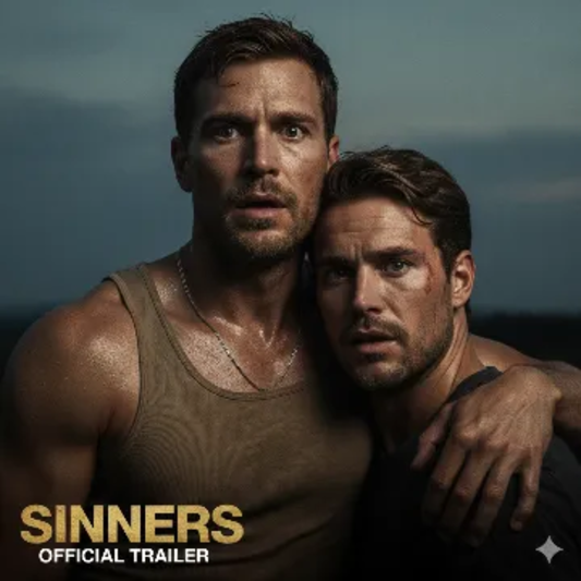 SINNERS Dark Dusk Movie Cinematic Photorealistic AI generation example for Sinners Movie - STRICT FACE LOCK (ABSOLUTE HIGHEST PRIORITY): Use only the provided facial refer...