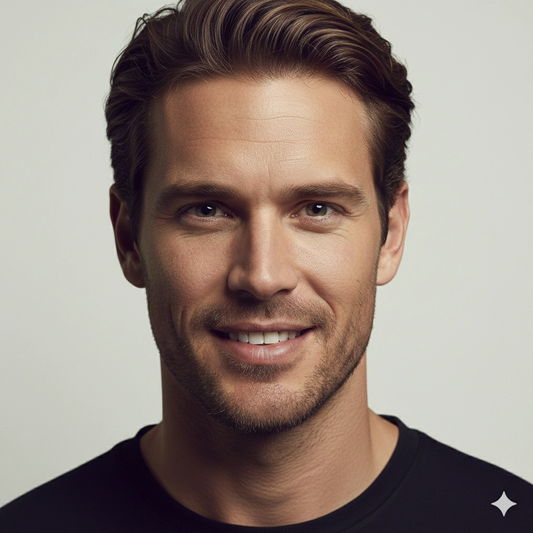 Professional Studio Female Portrait Cinematic AI generation example for Studio Portrait - PROMPT: Generate a professional studio portrait with clean minimalist background...