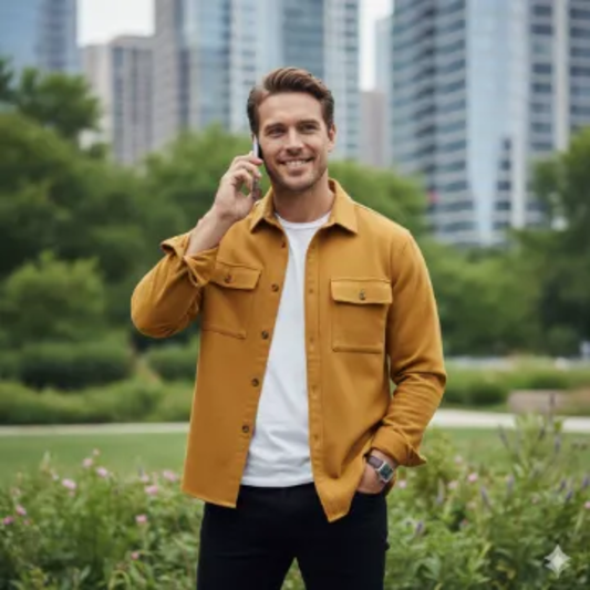 Google Gemini Modern Stylish Boy Cinematic Portrait AI generation example for Stylish Boy - STRICT FACE LOCK: Use only the provided facial reference image with absolute pre...