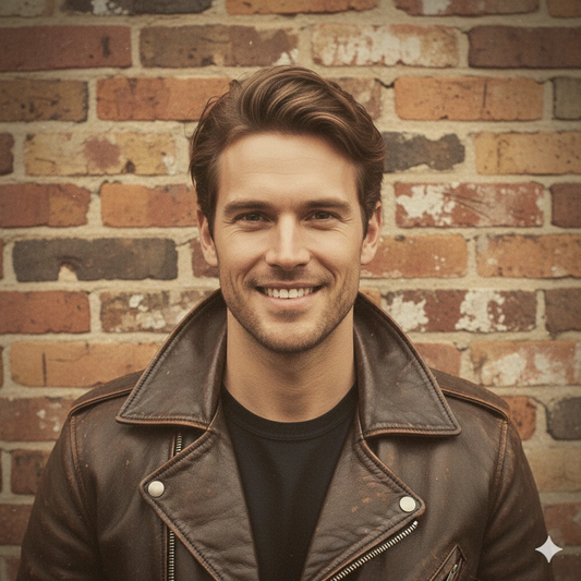 Classic cinematic portrait Vintage Photorealistic 8K AI generation example for Vintage Portrait - PROMPT: Produce a high-quality vintage photograph portrait. The young man from r...